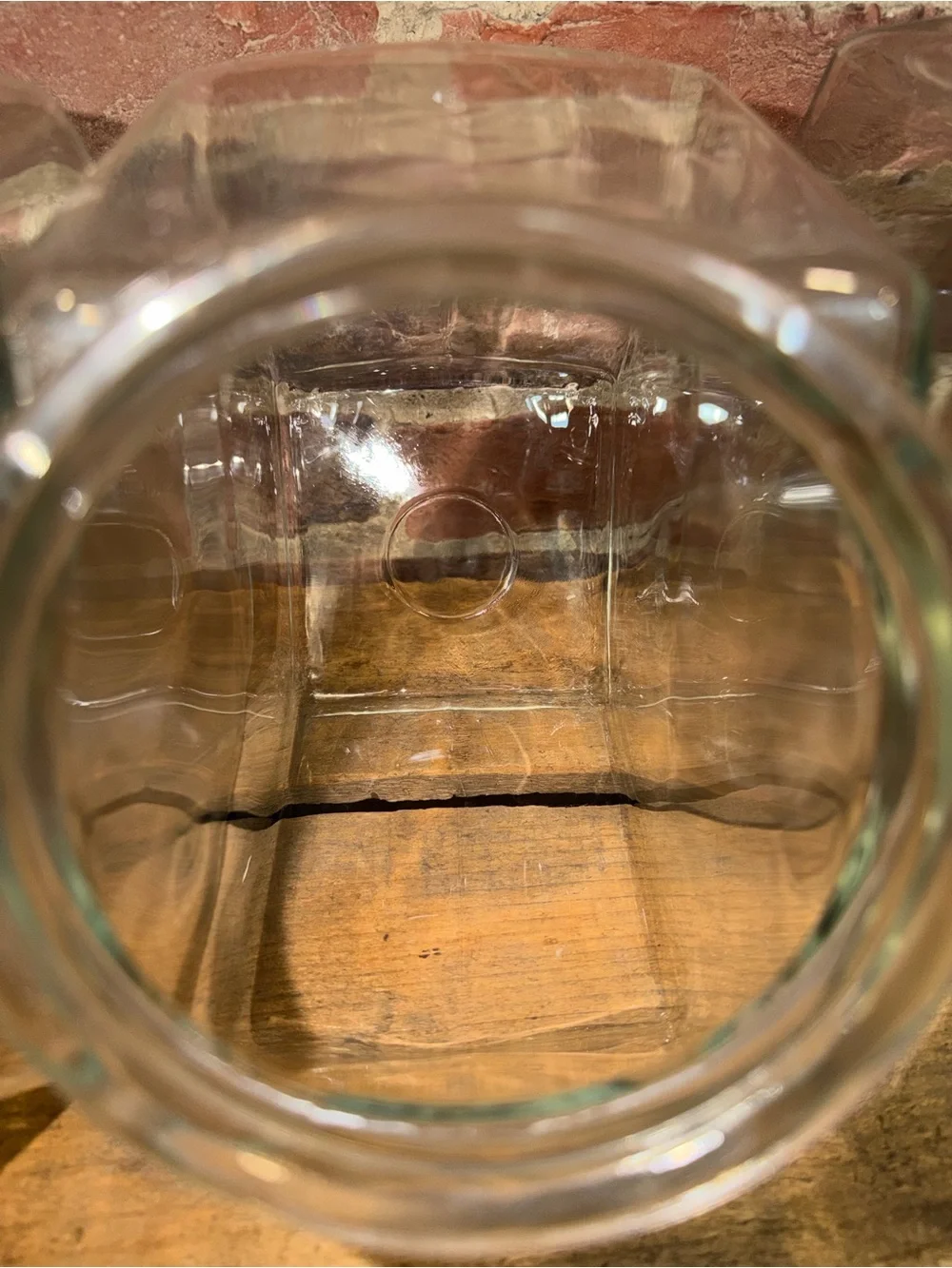 Set of 4 Kitchen Glass Storage Jars with Wood Lids Seal Baking Ingredients